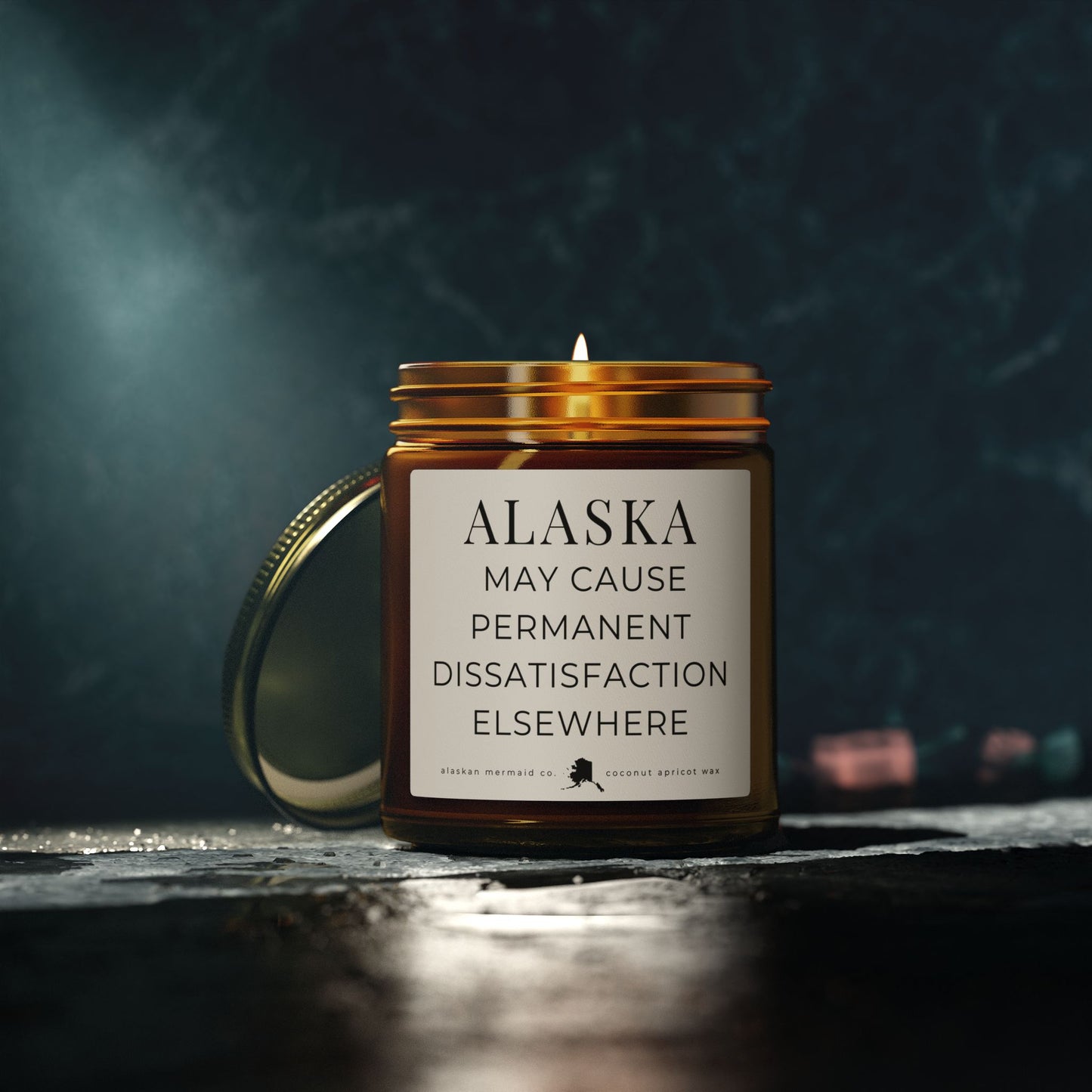Alaska: May Cause Permanent Dissatisfaction Elsewhere- Coconut Apricot Wax Candle