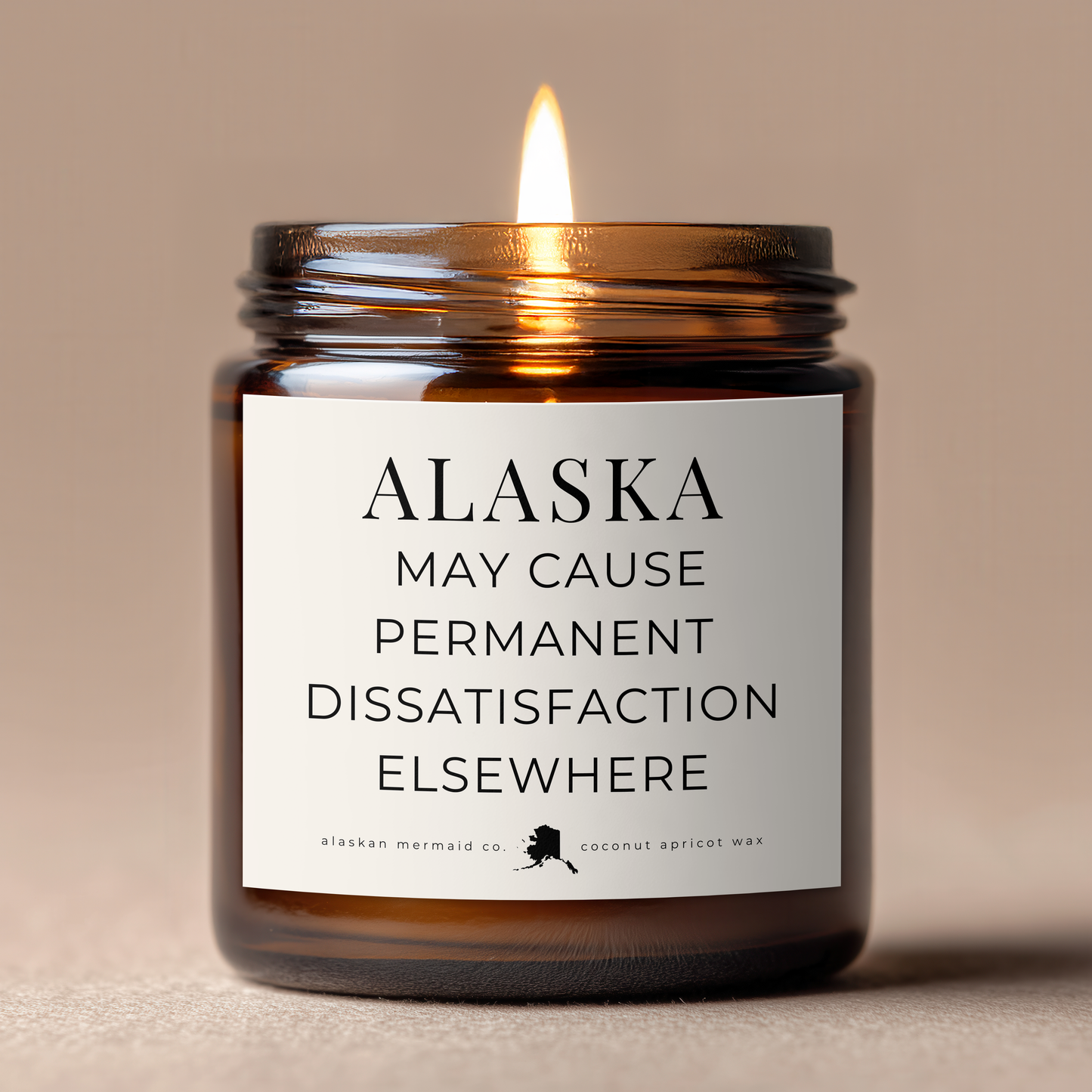 Alaska: May Cause Permanent Dissatisfaction Elsewhere- Coconut Apricot Wax Candle